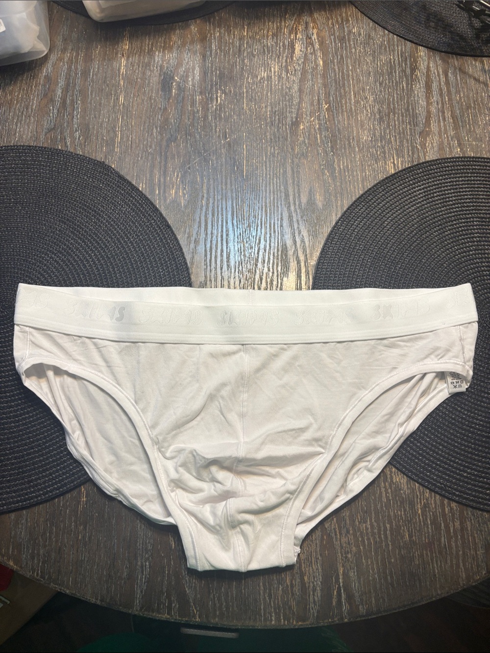 SKIMS Women's White Cotton Bikini Briefs